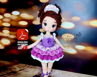 Amigurumi Pattern Princess Sofia Ballerina Doll by Pollytoys | Amigurumi Crochet Pattern | Amigurumi Tutorial PDF File