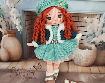 Amigurumi Doll | Perla Doll by Pollytoys | Handmade Crochet Toy | Gift for Kids