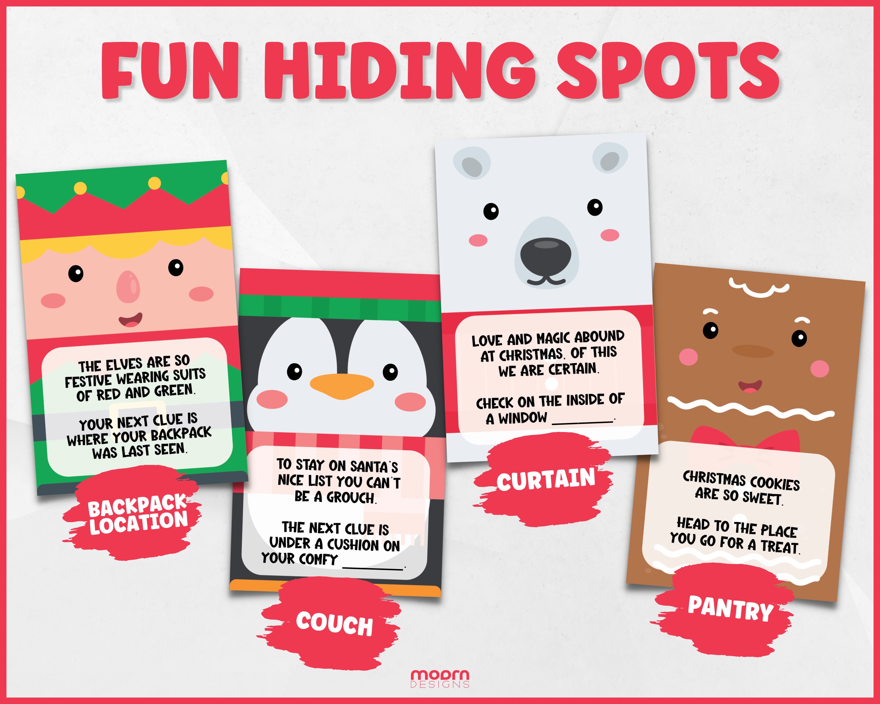 Christmas Scavenger Hunt for Kids | Christmas Printable Games for Kids ...