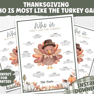 Thanksgiving Game Printable | Fall Game | Thanksgiving Printable Games | Friendsgiving Games | Thanksgiving Games for Adults and Kids |