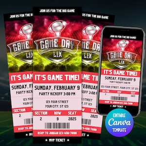 Superbowl Ticket Invite 2025 Etsy Superbowl Ticket Invite 2025 Etsy