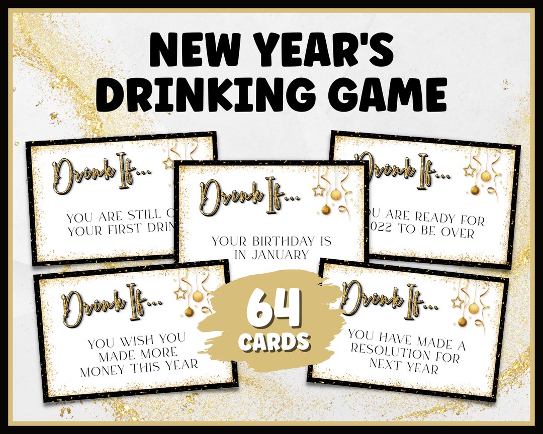 New Years Games, Drink If Game, New Years Eve Printable Games, New ...