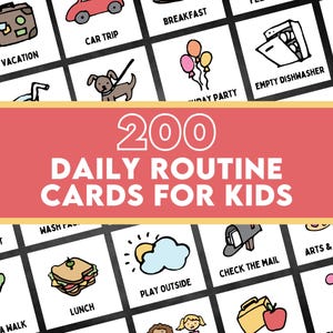 Tägliche Routinekarten, visueller Stundenplan für Kinder, Kleinkind-Routine-Diagramm, tägliche Rhythmuskarte, Haushalts-Charttabelle, Checkliste für die Vorschule, Montessori-Routine