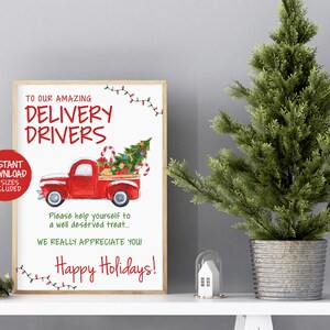 Delivery Driver Snack Sign | Thank You Delivery Drivers | Take A Snack ...