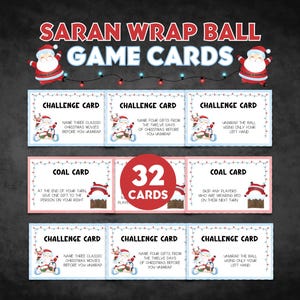 Saran Wrap Game, Saran Wrap Ball Game, Saran Wrap Challenge Cards