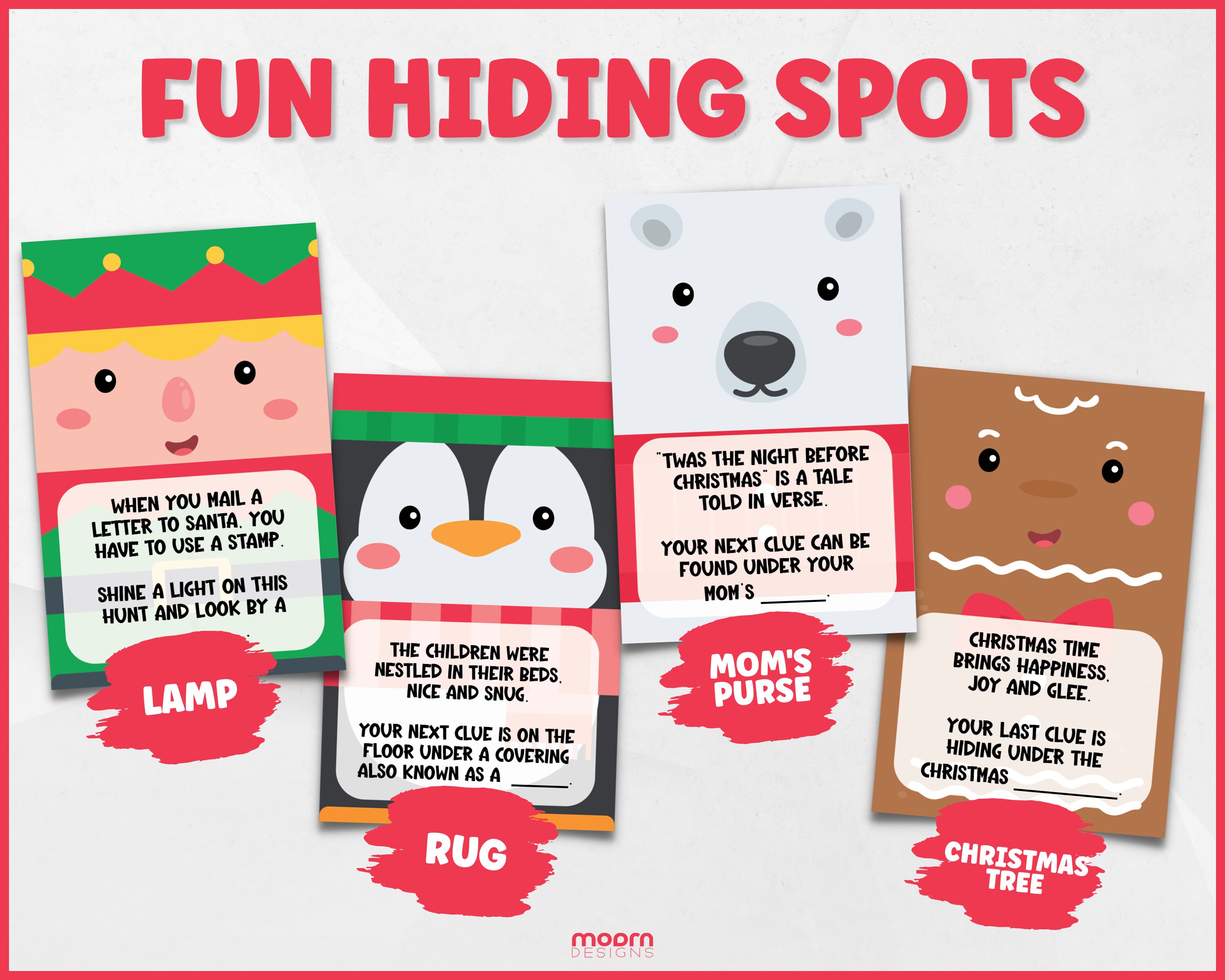 Christmas Scavenger Hunt for Kids | Christmas Printable Games for Kids ...
