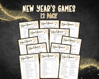 Silvester Spiele zum Ausdrucken, Silvester Spiele zum Ausdrucken, Silvester Aktivität, Silvester Party, Silvester Party Spiele für Kinder und Erwachsene