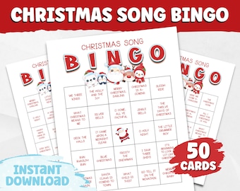 Christmas Bingo Game for Kids and Adults | Christmas Game Printable Bingo Card | Christmas Family Activity | Friendsmas Game | Holiday Bingo