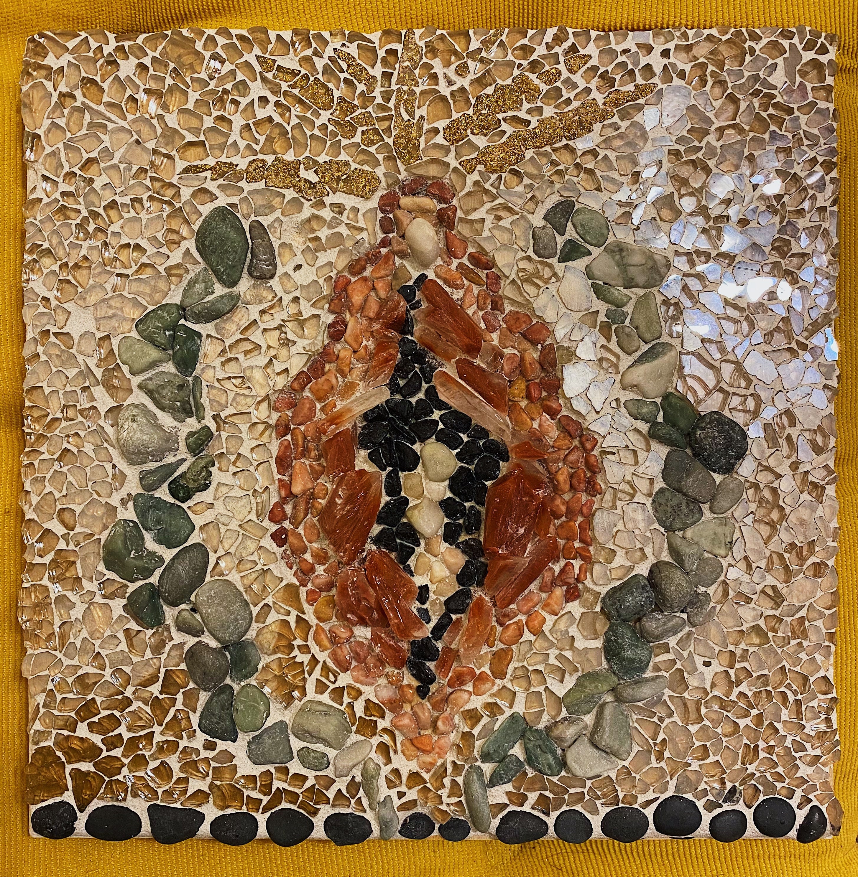 Handmade Vulva Mosaic 10x10 Feminist Art Woman