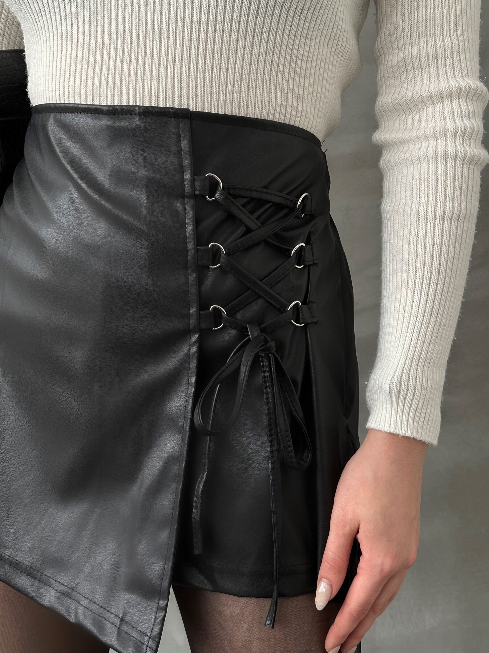 Faux Leather Skirt, Short Skirt,black Short Skirt - Etsy