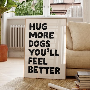 Dog Aesthetic Print, Printable Cute Dogs Wall Art, Gift For Dog Mom, Trendy Dog Poster, I Love Dogs Print, Dog Lover Gift, Funny Dog Print