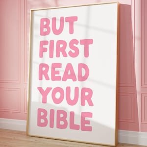 Pink Christian Wall Art, Printable Christian Girl Print, Bible Verse Print, Cute Girls Room Decor, Kids Room Wall Art, Christian Quote Print