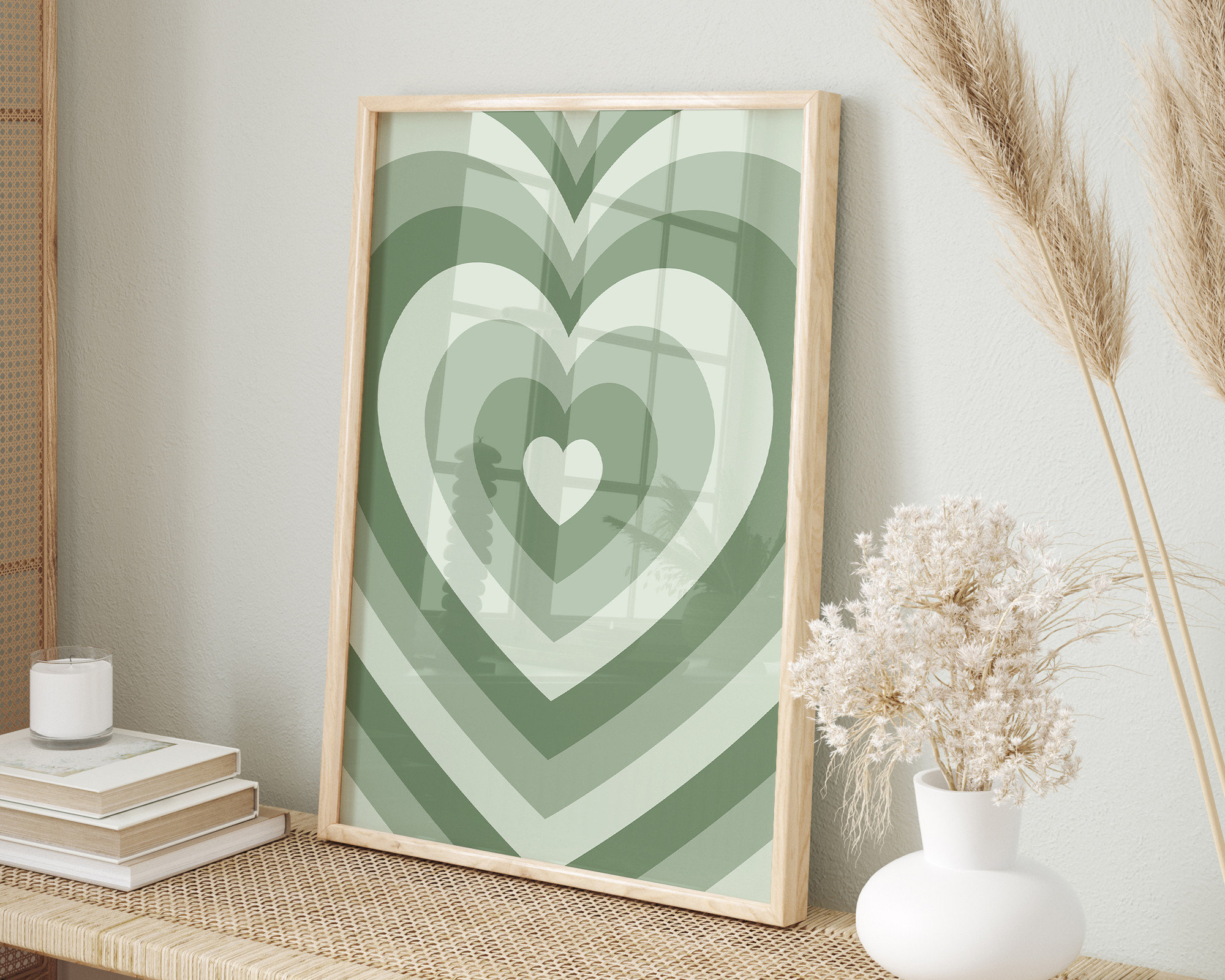 Valentine's day - artistic green heart tree landscape 6K wallpaper download