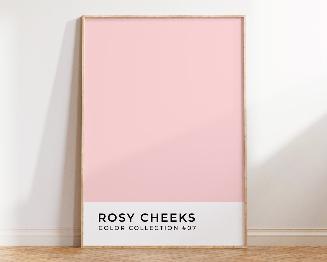 Pastel Pink Wall Art Rosy Cheeks Wall Decor Boho Art Print Etsy