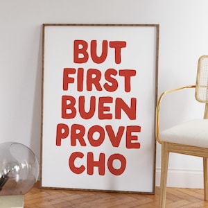 Buen Provecho Wall Art, Printable Spanish Kitchen Print, Trendy Spanish Quote Print, Cute Kitchen Wall Art, Dining Room Wall Art