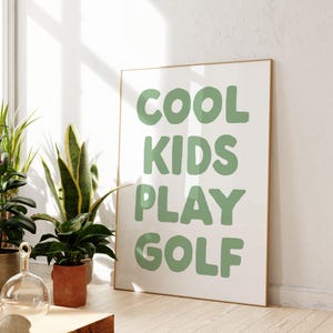 Golf Nursery Wall Art, Printable Golf Kids Room Print, Golf Boy Room Print, Sage Green Nursery Wall Art, Green Golf Nursery Print