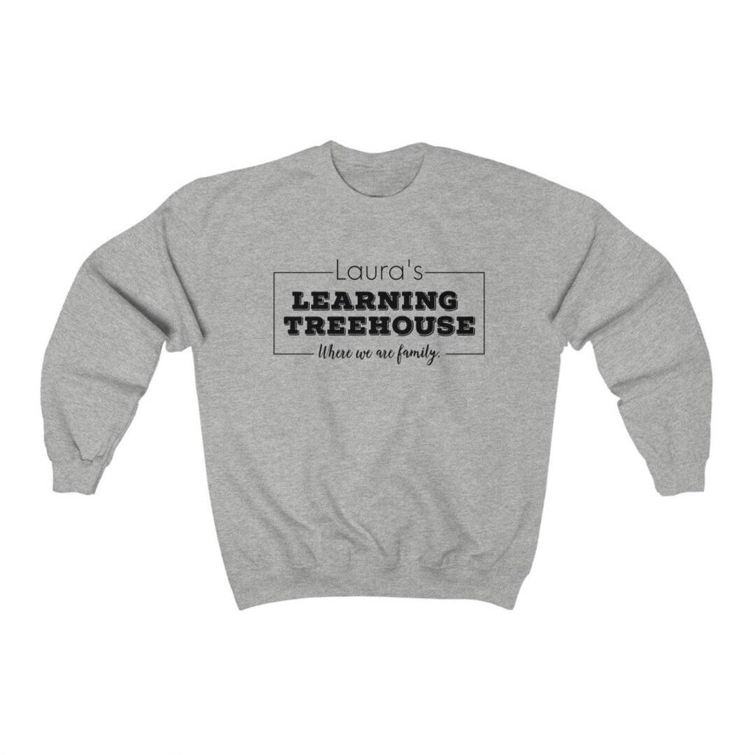 Front and Back Design Laura's Learning Treehouse Crewneck Sweatshirt - Etsy