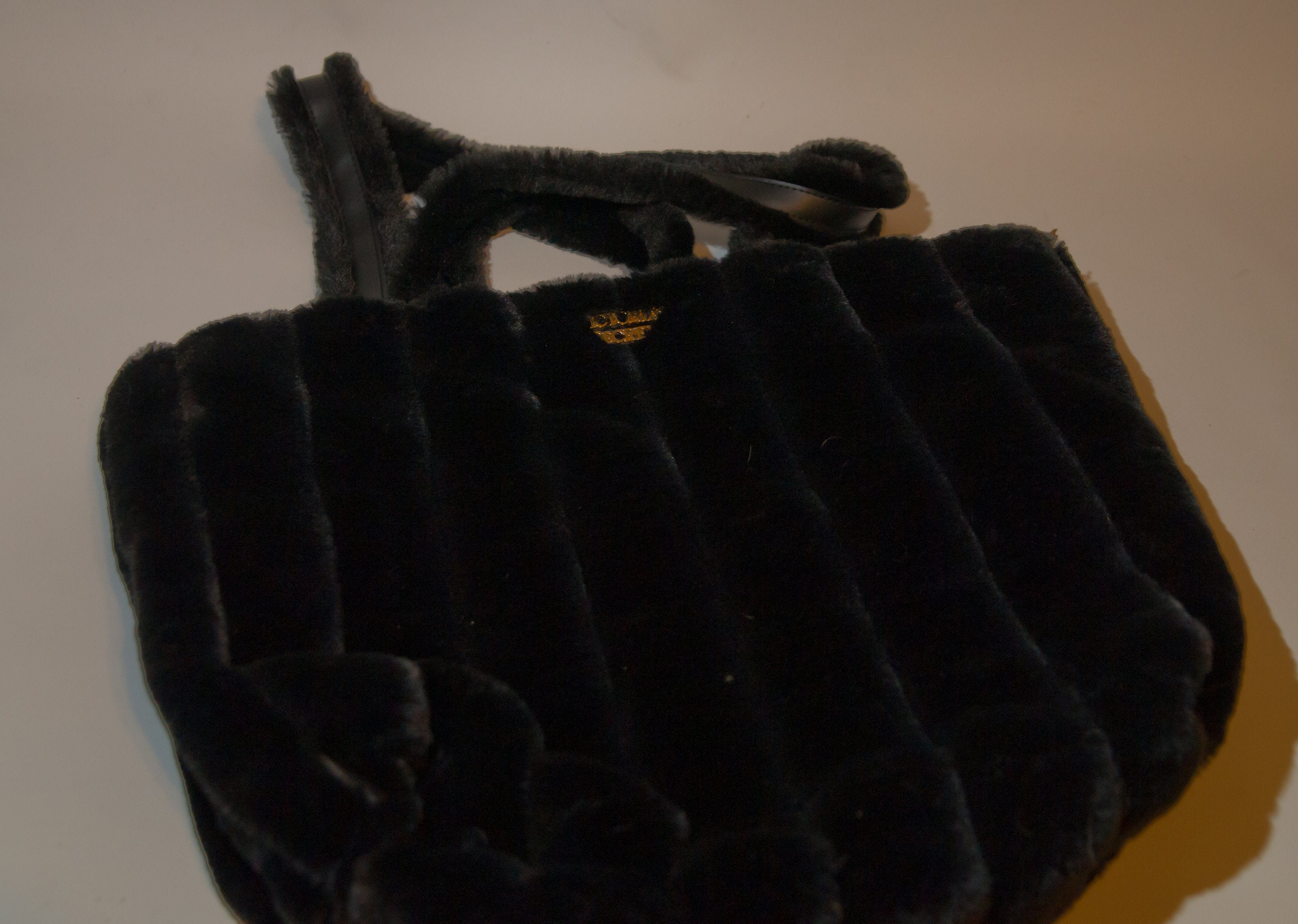 Victoria's Secret Tote Bag/Purse. Faux Fur. Black. Really Soft. Snap  closure. Clean, very little wear. Any questions please ask.