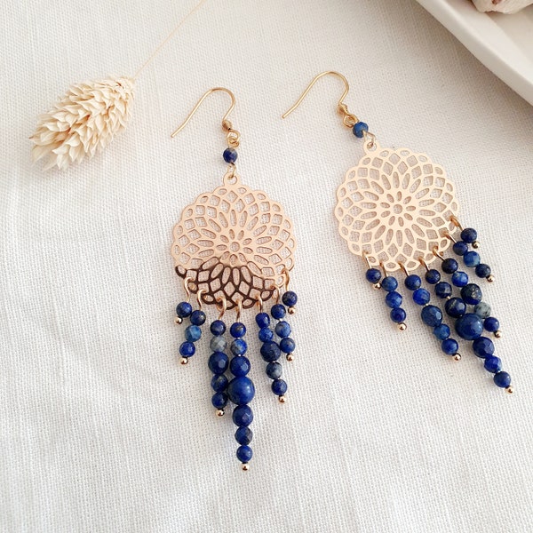 Boucles d'oreilles lapis-lazuli