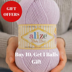 Alize Baby Best Yarn – Hypoallergenic Soft Yarn for Baby Blankets, Clothes, and Accessories