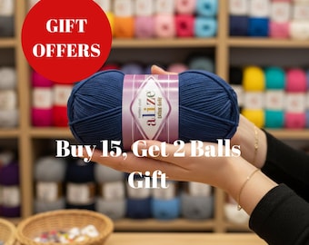 Alize Cotton Gold Yarn | Buy 36, pay 30, 6 yarns as a gift.| Amigurumi Crochet Pattern | Cotton Acrylic Yarns | Cotton Yarn Color Variants