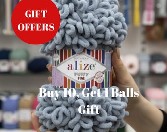 Hilo fino Alize Puffy: Hilo de micropoliéster suave para manualidades sin aguja