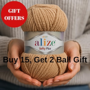 Alize Softy Plus Yarn: Micro Polyester Knitting Yarn for Baby Clothes