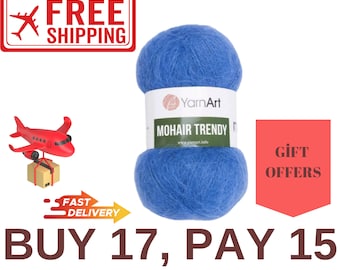 YarnArt Mohair Trendy Yarn: Kid-Silk Lace, Knitting Wool (100g, 220m)