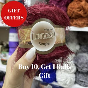 Lanoso Single Faux Fur Eyelash Yarn: Soft Knitting & Crochet
