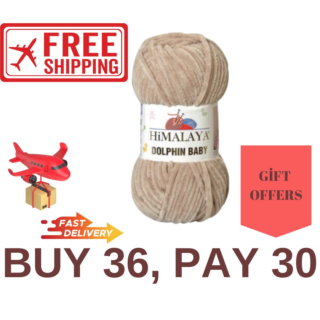 Amigurumi Doll Yarn Himalaya Dolphin Baby Bulky Velvet Yarn Chenille