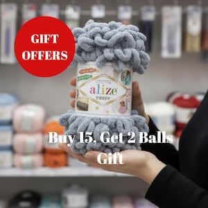 Alize Puffy Yarn: Finger Crochet Velvet Plush for Baby Blanket