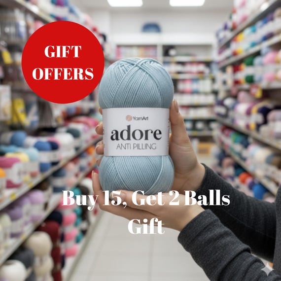 YarnArt Adore Anti-Pilling Acrylic Yarn: Soft DK Knitting & Crochet
