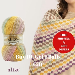 Alize Angora Gold Batik Yarn – Filato Morbido Sfumato per Eleganti Sciarpe, Maglioni e Cardigan