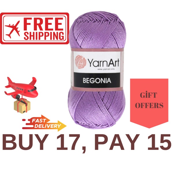 Yarnart Begonia New Color Yarn |  Bikini Yarn | Doll Yarn | Soft Yarn Fingering | Beach Yarn | 100% Mercerized | Amigurumi Yarn | Yarn Art
