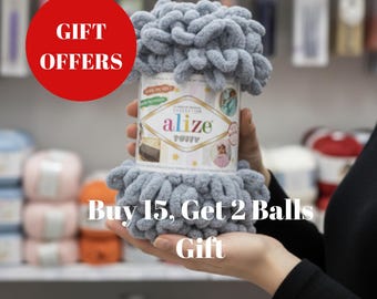 Alize Puffy Blanket Yarn: Easy Finger Knitting, No Needles