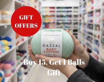 Gazzal Baby Cotton Yarn: Amigurumi Crochet Knitting - 60% Cotton