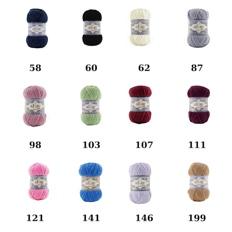 Alaze Label Alize Velluto Velvet Chenille Yarn: Super Bulky Micro-polyester - Etsy