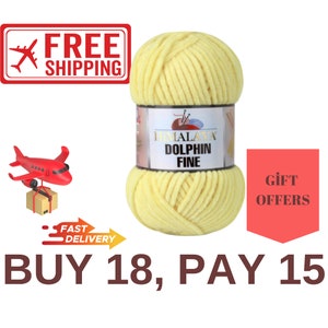 Filato fine Himalaya Dolphin / 100 g, 175 m / Filati morbidi per amigurumi / Filati per giocattoli / Velluto, ciniglia / Filati molto morbidi per uncinetto / Filati di peluche / Velluto / Volumoso