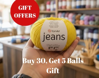 Przędza bawełniana Yarnart Jeans: miękka włóczka do szydełkowania Amigurumi