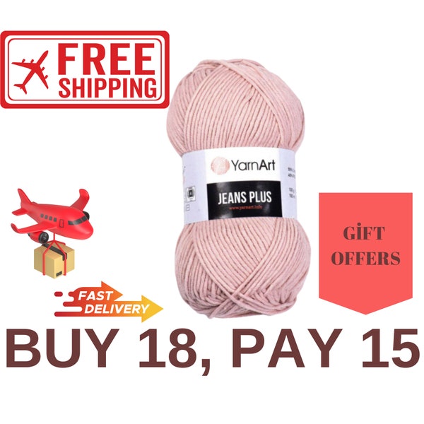 Yarnart Jeans Plus Yarn | Soft yarn | Baby Yarns | Cotton Yarn | Knitting Yarn | Blanket Pattern | Amigurumi Yarn | Crochet  Baby Yarn