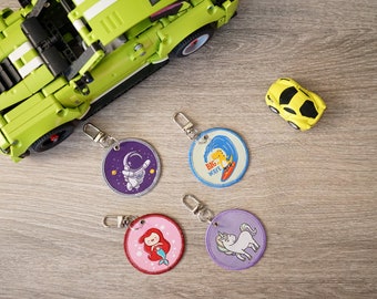Kids Embroidered Label Keychain: Personalized Backpack Tag