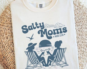 Salty Moms Margarita Club Shirt: "girls just wanna have margs", Comfort Colors Tee for a Winter Girls Trip, Match Best Friend Shirts