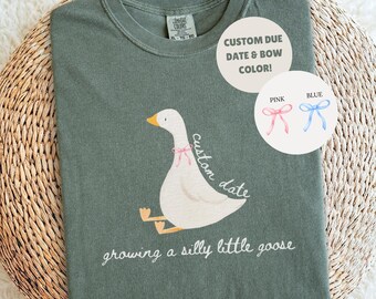 PERSONALISIERBARE Baby Ankündigung 2025, Dumme Gans Schwangerschaft Shirt, Schwangerschaftansage an Ehemann, erste Zeit Mutter Geschenk, Erwartete Mutter