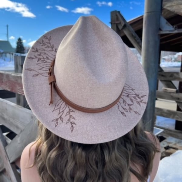 Custom Burn Cowboy Hat Etsy