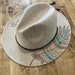 Fedoras for Women, Custom Cowgirl Hat, Custom Cowboy Hat, Boho Bride Rancher Hat, Bridal Hat, Fedora Wide Brim Hat, Burnt Wide Brim Felt Hat 