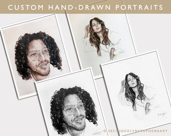 Custom Portrait Drawing | Pen and Ink drawing, Portrait Drawing from photo, Custom Drawing, Portrait Illustration, Hand-made gift idea