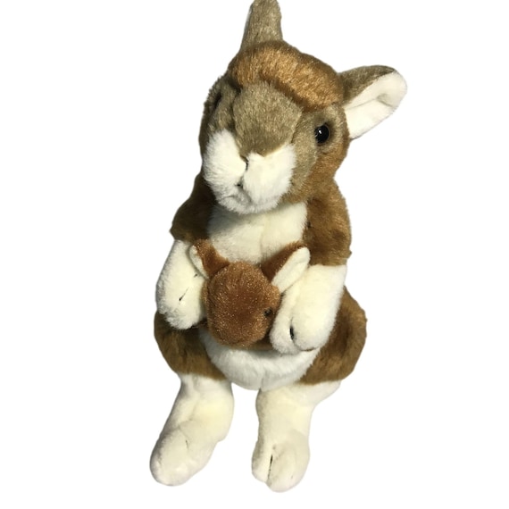 1986 WWF カンガルーぬいぐるみ ジョーイ付き 9インチ ブラウン