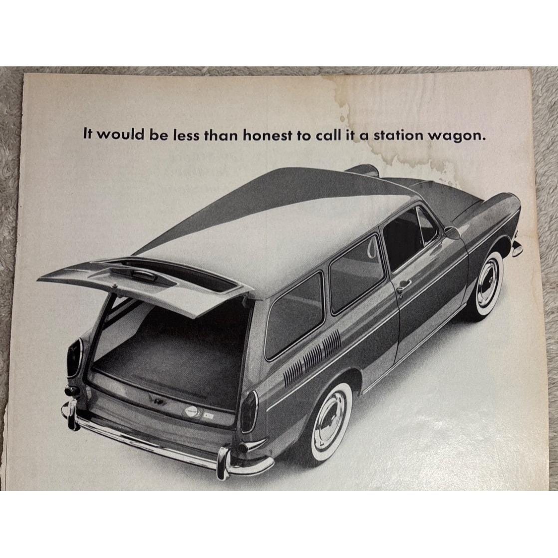 Poster Vintage VW Station Wagon Combicar – Affiche 40x60cm, Papier, Neuve