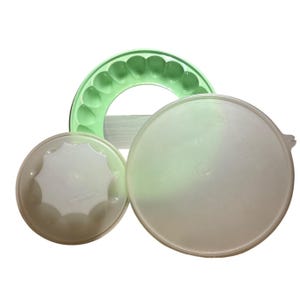 Tupperware Jello Mold Lime Green With Lid And Insert Vintage