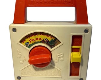 Vintage Fisher-Price The Music Box Radio Teddy Bears Picnic Toy 792 Works